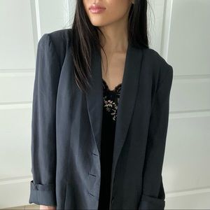Dana Buchman Silk Gray Blazer